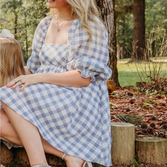 🆕 VICI gingham plaid peasant sundress - Picture 9 of 9